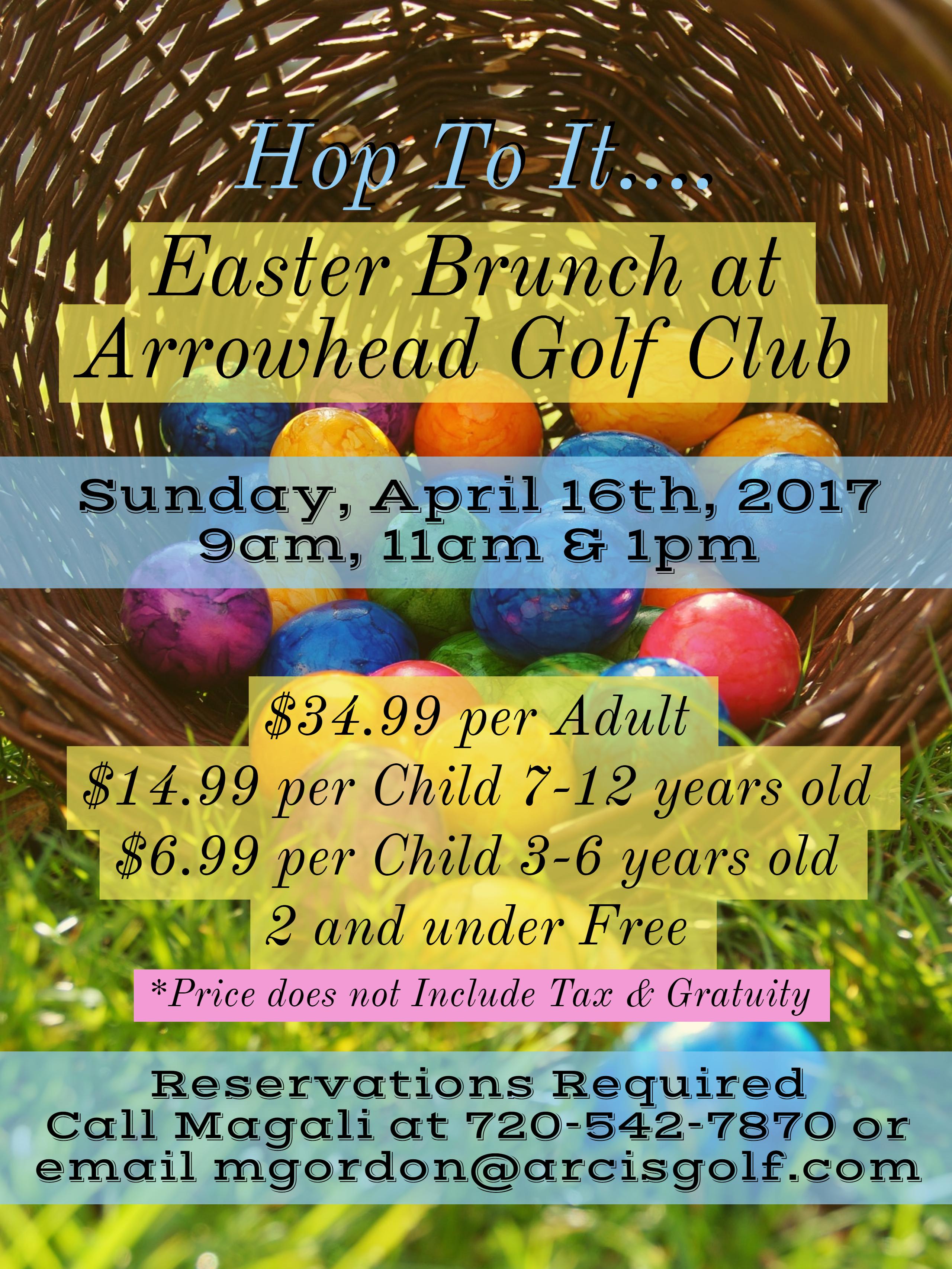 Easter Brunch Arrowhead Golf Course 20170416